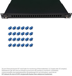 FIBER PATCHPANEL 24 PORT KIT (24X LC ADAPTOR)